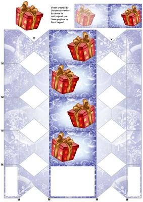 Christmas Present Cracker Box with Gift Tag