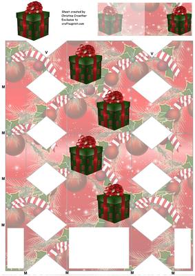 Christmas Gift Cracker Box with Gift Tag