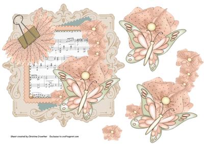 Butterfly Music Step by Step Topper