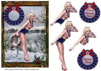 Christmas Ahoy! Nautical Pinup