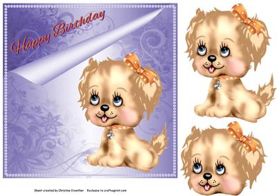 Cute Puppy Happy Birthday
