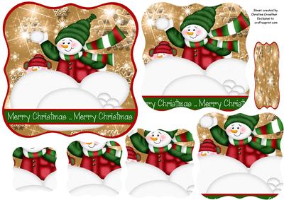 Snowball Fun Bracket Pyramid Topper with Blank Sentiment