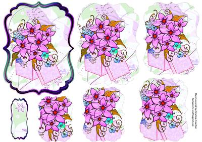 Flower Box Bracket Pyramid Topper with Blank Sentiment