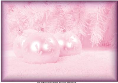 Pink Christmas Baubles Background