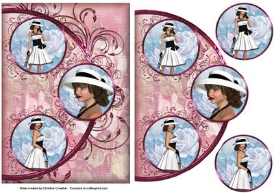Black & White Elegance Easy Cut Circular Swirl Frame Trio