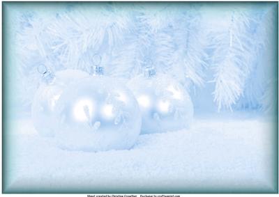 Blue Christmas Baubles Background