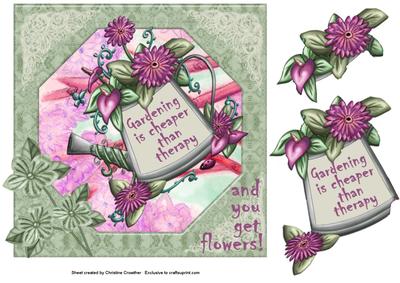 Gardening is Cheaper Than Therapy and You Get Flowers! -pink