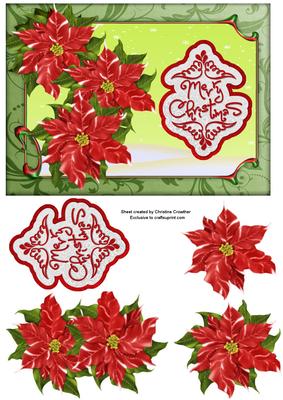 Poinsettia Merry Christmas Step by Step
