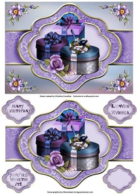 Birthday Gifts - You're Worth It! - Ribbon Sash Quick Card