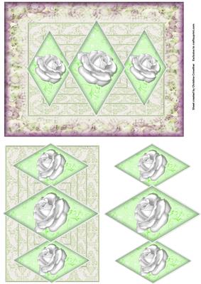 Rose Diamond Trio with Two Easy Cut Layers