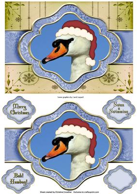 Swan a Swimming - Ribbon Sash Quick Card