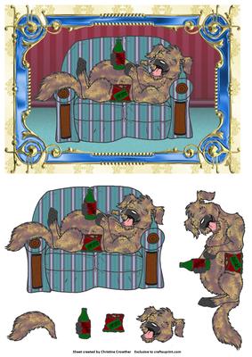 Beer and Crisps Sofa Dog - Couch Potato