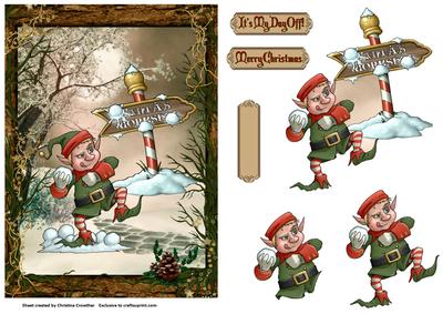 It's My Day Off! Christmas Elf Decoupage