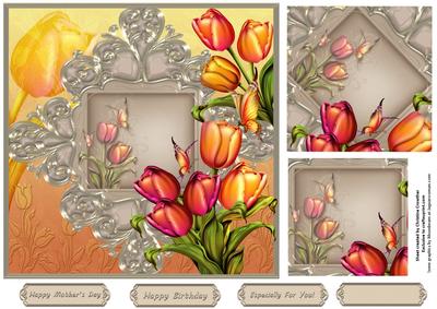 Tulips Flourish Frame 2-twist Pyramid