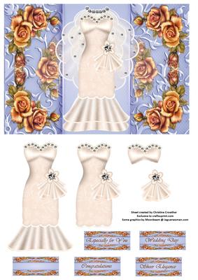Sheer Elegance Ivory Gown with Roses