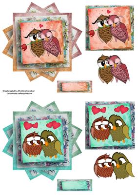 Lovebirds Stacked Star Toppers
