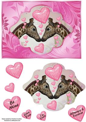 Giraffe Love for Anniversary or Valentine