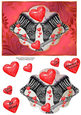 Zebra Love for Anniversary or Valentine