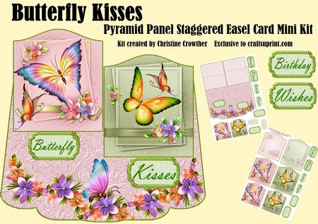 Butterfly Kisses Pyramid Panel Staggered Easel Mini Kit