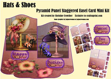 Hats & Shoes Pyramid Panel Staggered Easel Mini Kit