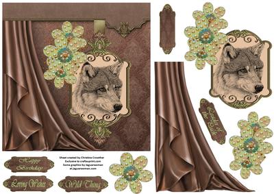 Leader of the Pack - Side Satin Draped Decoupage Card