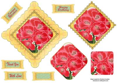 Rhododendron Diamond Scalloped Topper Pyramage