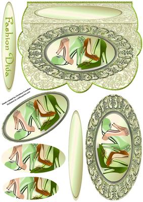 Shoe Collection - Scalloped Oval Ironwork Pyramid