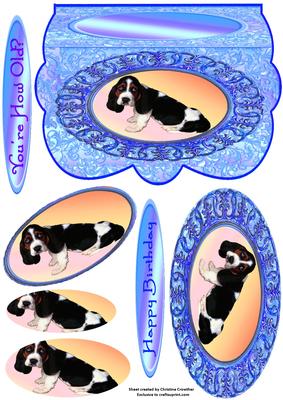 You're How Old? Basset - Scalloped Oval Ironwork Pyramid