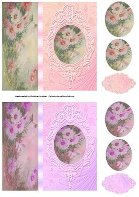 Vintage Floral Side Panel Pyramid - Cosmos
