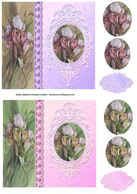 Vintage Floral Side Panel Pyramid - Fleur De Lis
