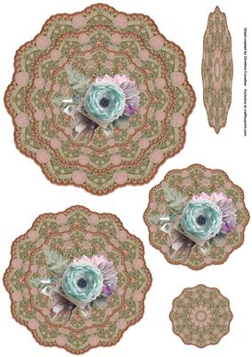 Paper Flowers Vintage Doily Trio Topper
