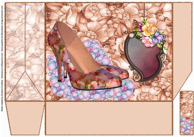 Floral Shoes - Large 19x15x6cm Gift Bag