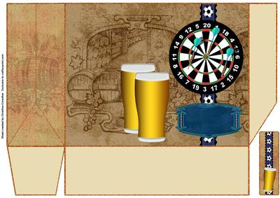 Beer Darts & Football - Large 19x15x6cm Gift Bag