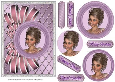 Princess Bow and Circle Pyramid Card