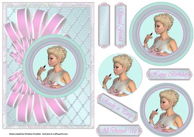 Ready to Party Bow and Circle Pyramid Card