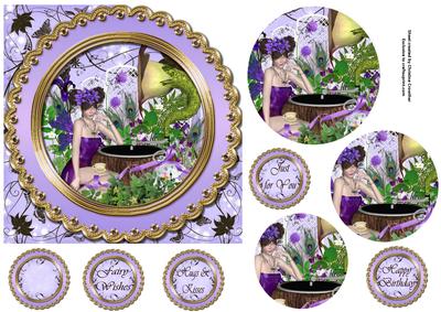 Fairy in the Garden Shaped Card with Pyramid