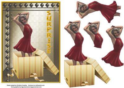 Sexy Lady in Red Surprise - Birthday Romance Valentine