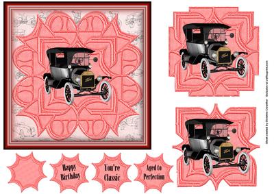Framed Vintage Ford - Red