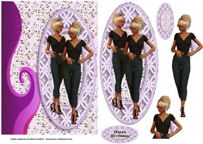 Ladies on Lace Panels - Casual Elegance