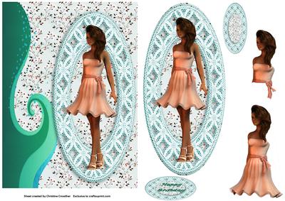 Ladies on Lace Panels - Chiffon Elegance