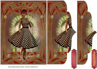 Polka Dot Fifties Dress 6 - Wavy Edged Side Stacker