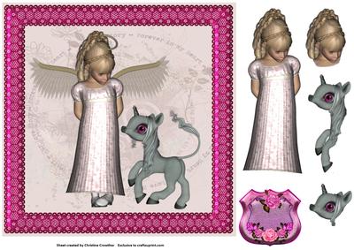 My Little Angel and Her Unicorn - Pink