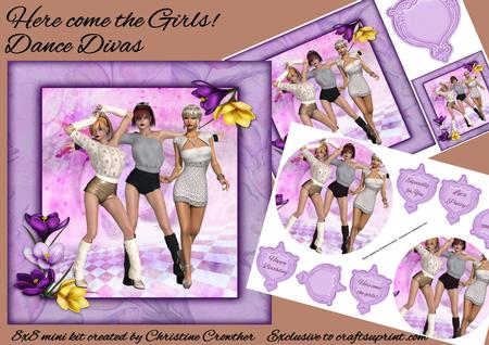 Here Come the Girls! Dance Divas 8x8 Mini Kit