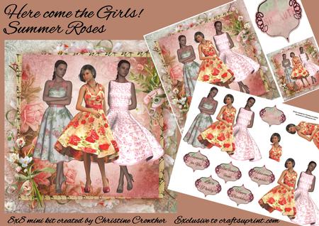 Here Come the Girls! Summer Roses 8x8 Mini Kit