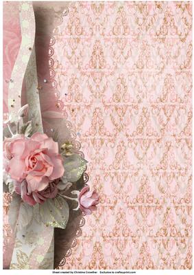 Shabby Chic Roses - Floral Background 3