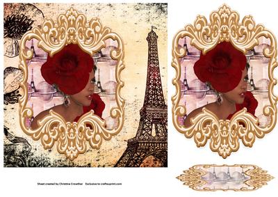 Paris Chic Quick Card with Panel and Sentiment Tag