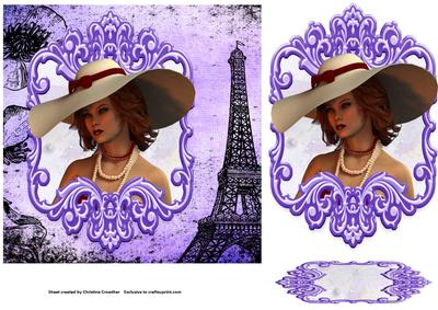 Paris Chic 2 Quick Card with Panel and Sentiment Tag