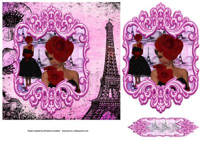 Paris Chic 3 Quick Card with Panel and Sentiment Tag