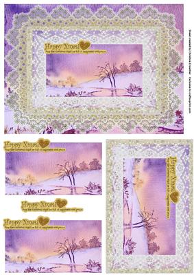 Lacy Winter Easy Pyramage with Gift Tag
