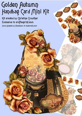 Golden Autumn Handbag Card Mini Kit